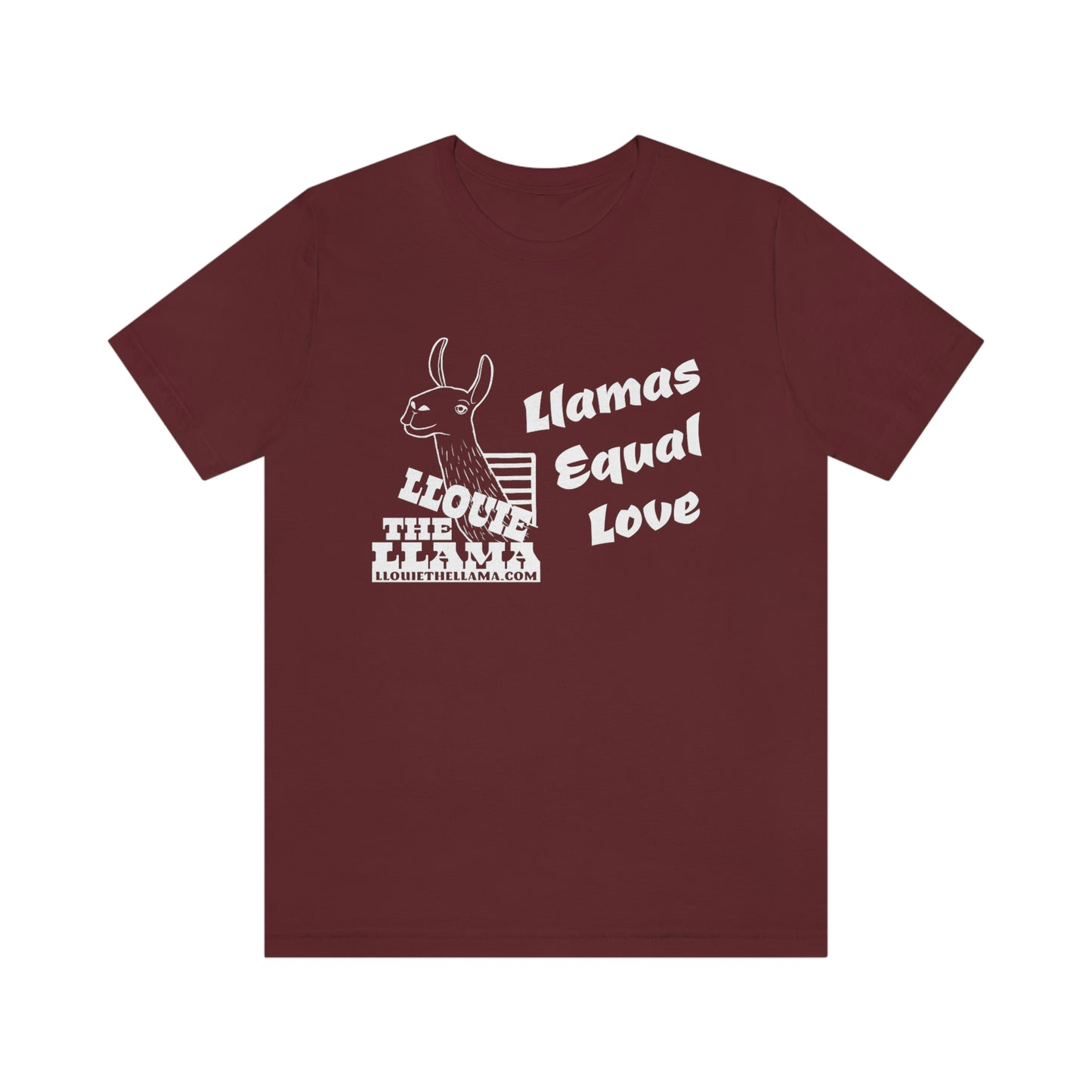 Llouie The Llama - Llamas Equal Love T-Shirt (White Print)