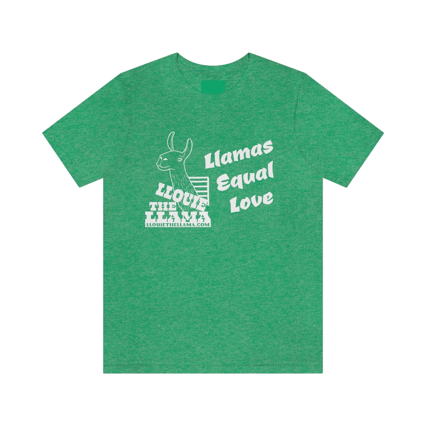 Llouie The Llama - Llamas Equal Love T-Shirt (White Print)