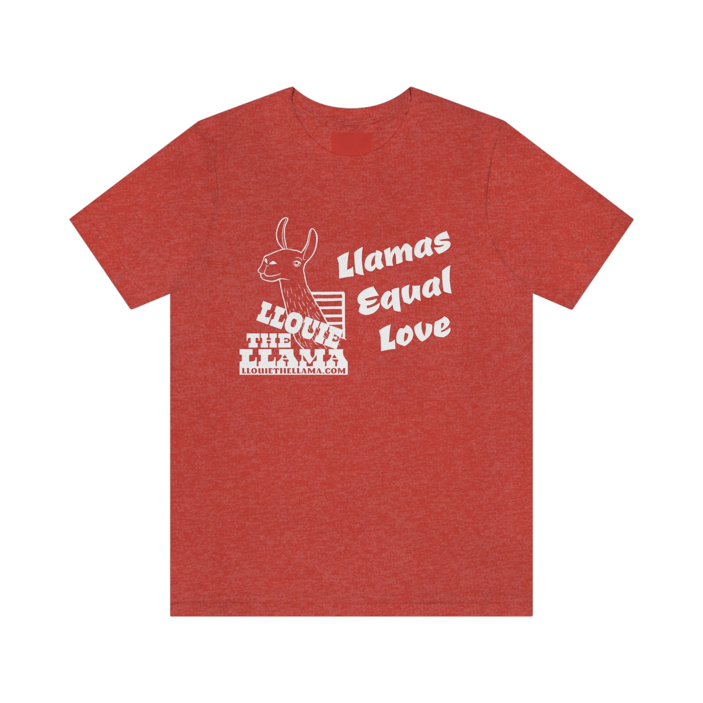 Llouie The Llama - Llamas Equal Love T-Shirt (White Print)