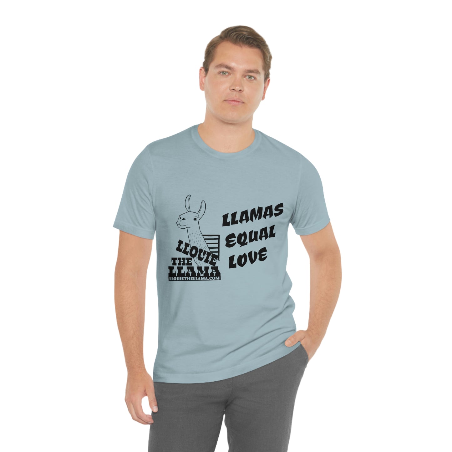 Llouie The Llama - Llamas Equal Love T-Shirt (Black Print)
