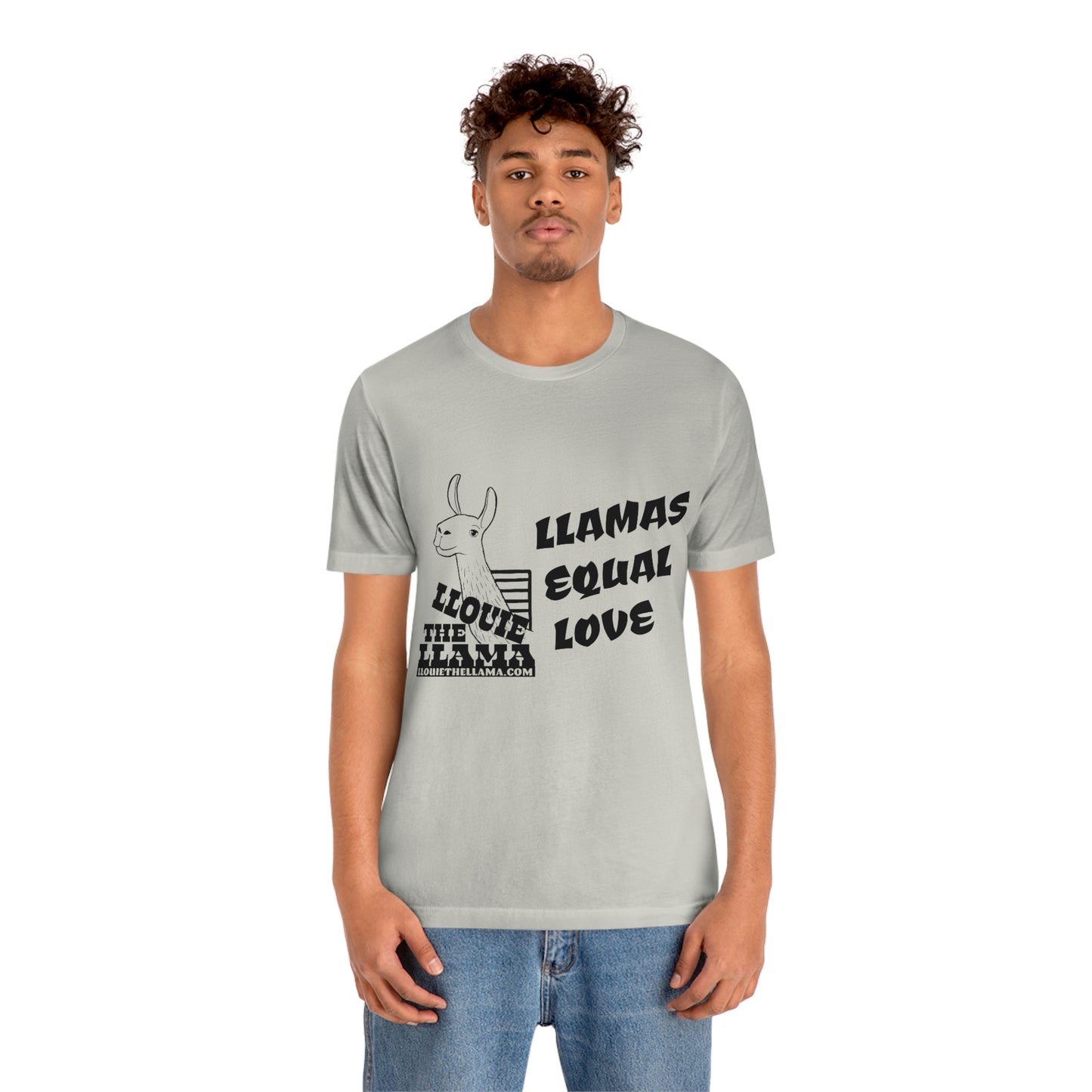 Llouie The Llama - Llamas Equal Love T-Shirt (Black Print)