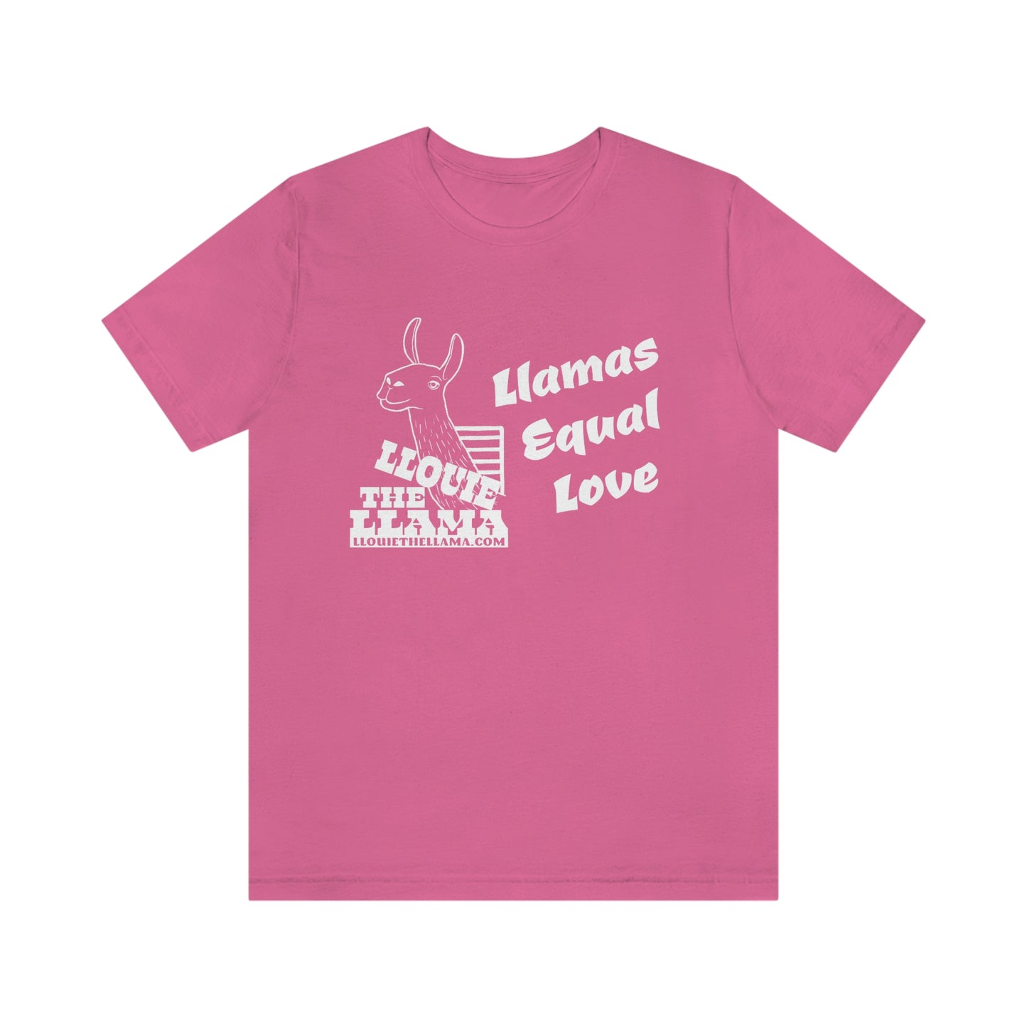 Llouie The Llama - Llamas Equal Love T-Shirt (White Print)
