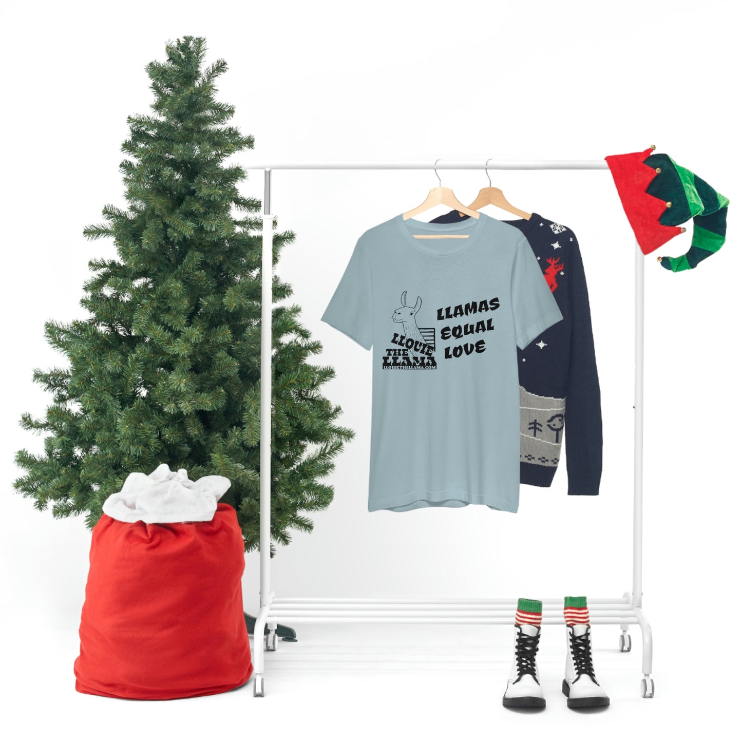 Llouie The Llama - Llamas Equal Love T-Shirt (Black Print)