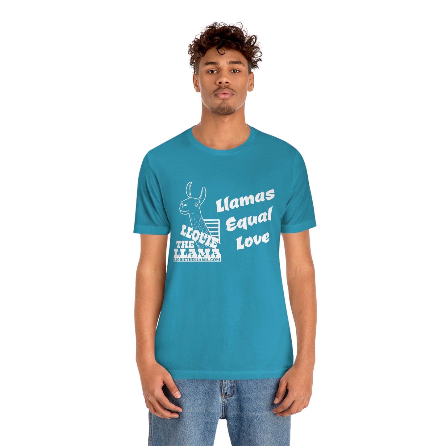 Llouie The Llama - Llamas Equal Love T-Shirt (White Print)