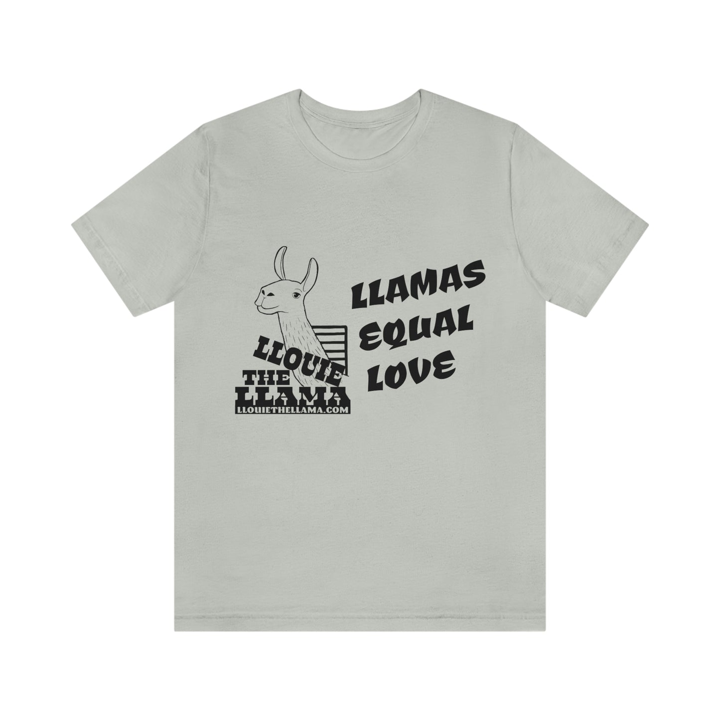 Llouie The Llama - Llamas Equal Love T-Shirt (Black Print)