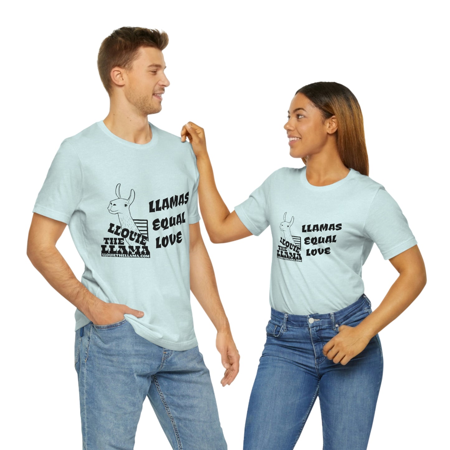 Llouie The Llama - Llamas Equal Love T-Shirt (Black Print)