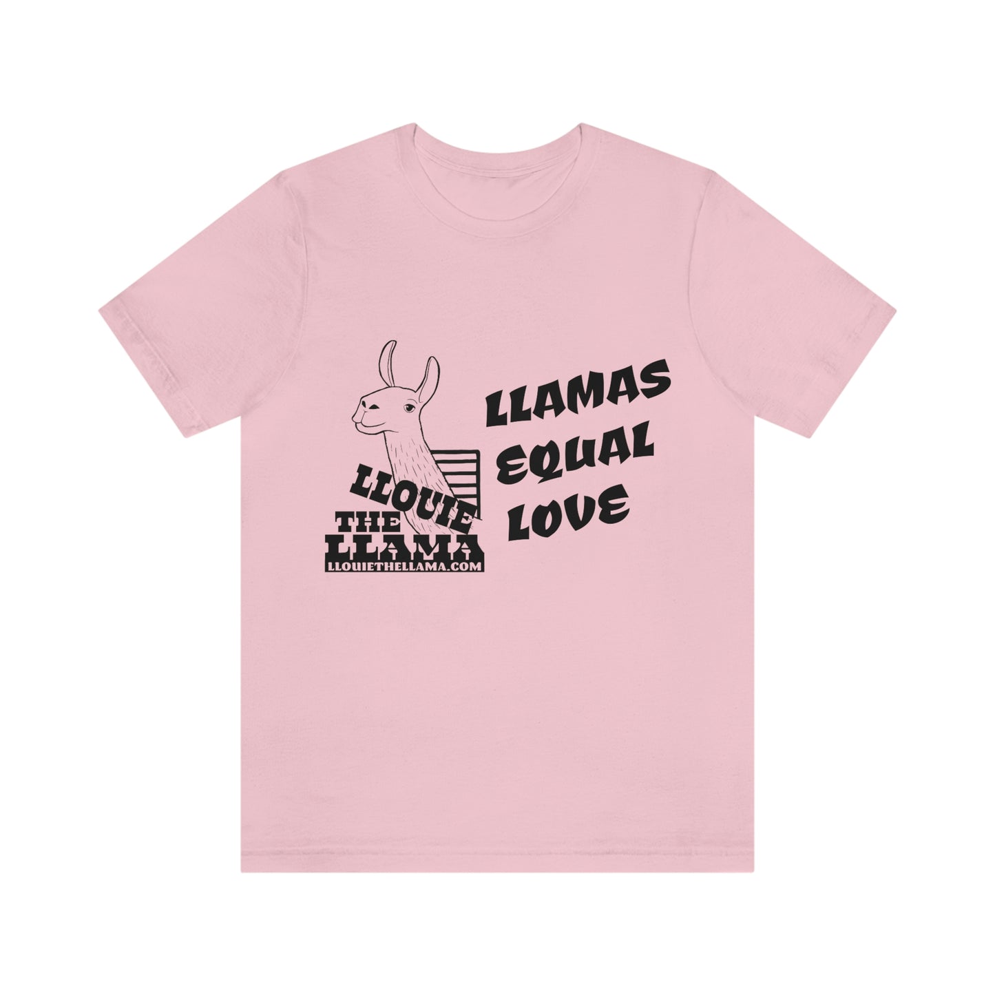 Llouie The Llama - Llamas Equal Love T-Shirt (Black Print)