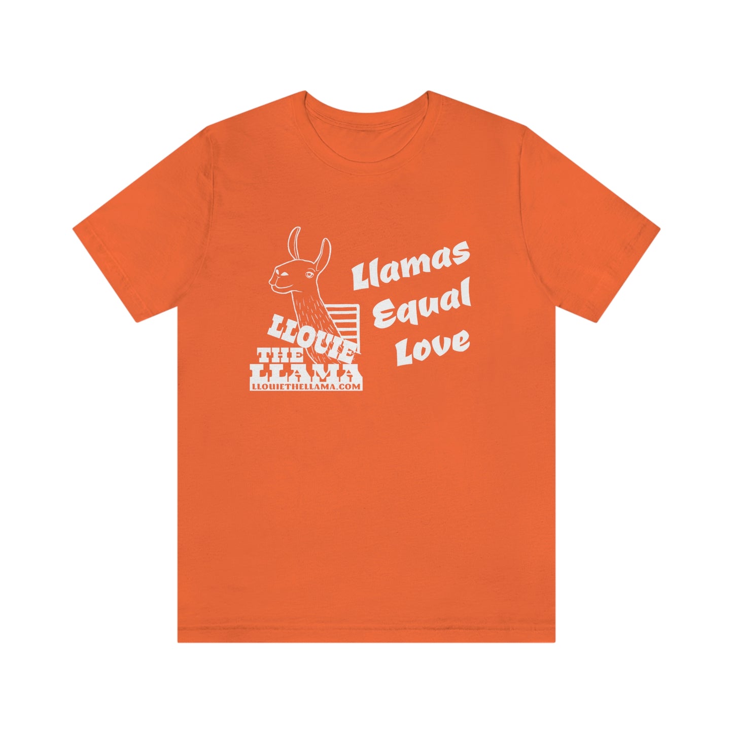 Llouie The Llama - Llamas Equal Love T-Shirt (White Print)