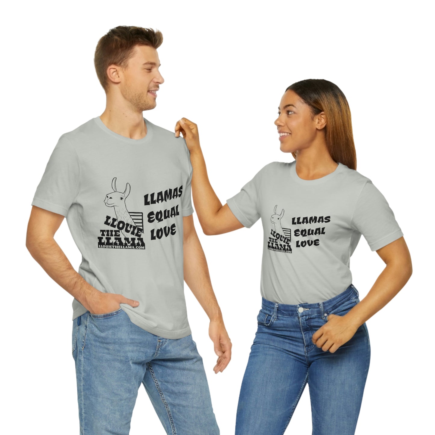 Llouie The Llama - Llamas Equal Love T-Shirt (Black Print)