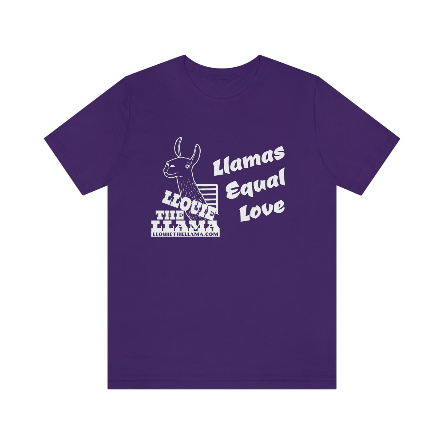 Llouie The Llama - Llamas Equal Love T-Shirt (White Print)