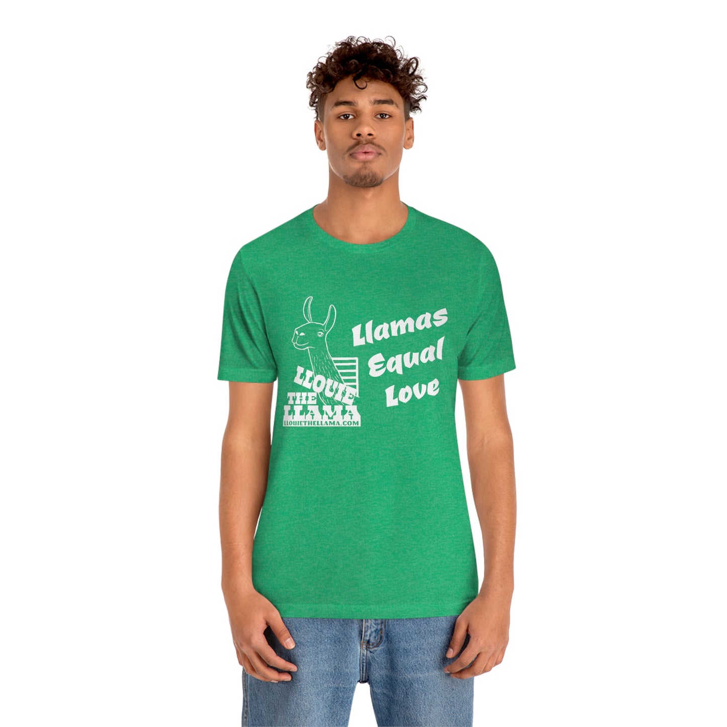 Llouie The Llama - Llamas Equal Love T-Shirt (White Print)