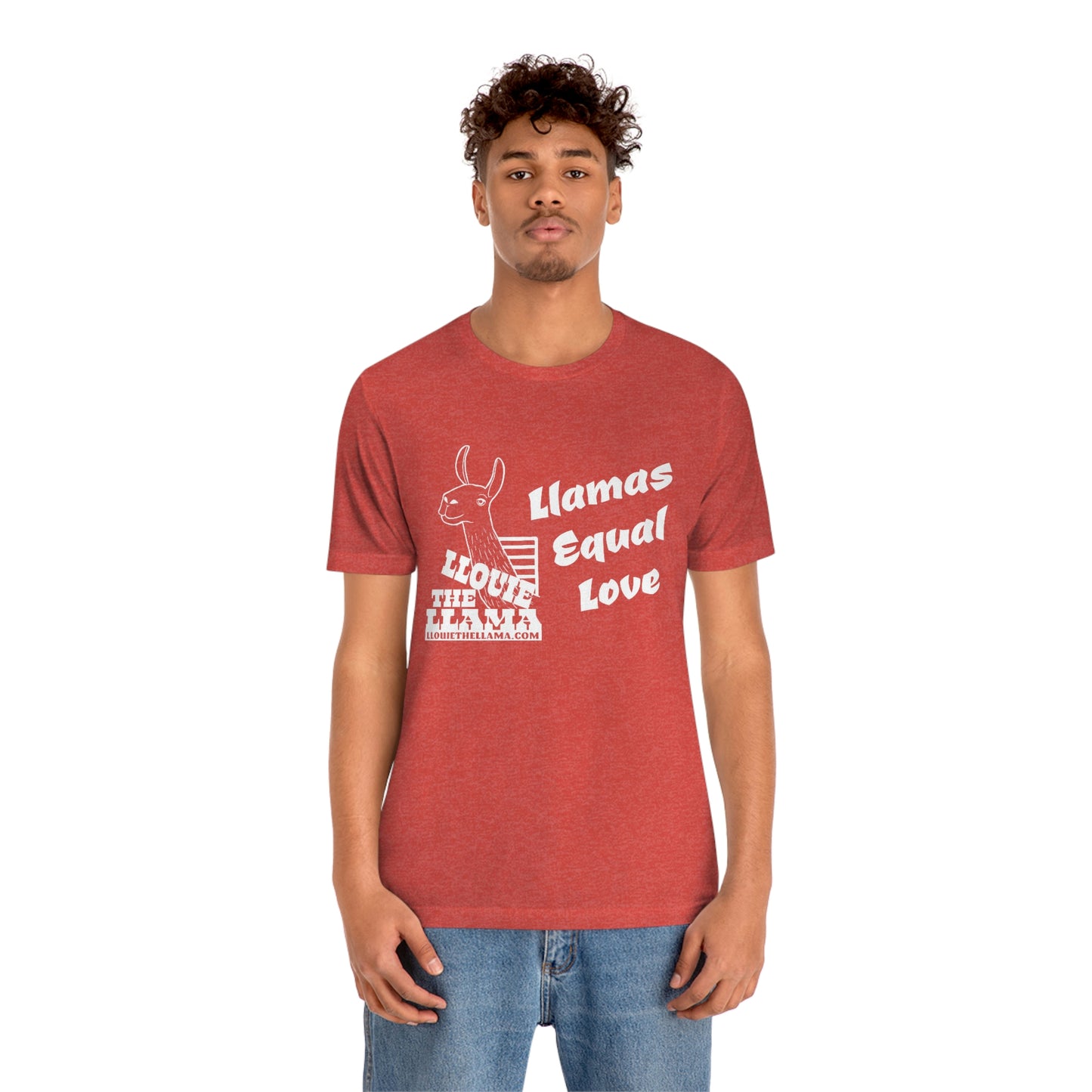 Llouie The Llama - Llamas Equal Love T-Shirt (White Print)