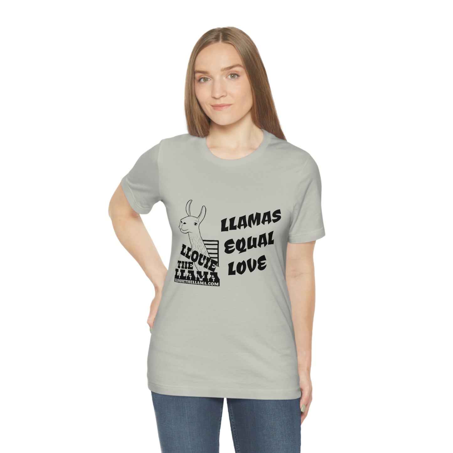 Llouie The Llama - Llamas Equal Love T-Shirt (Black Print)