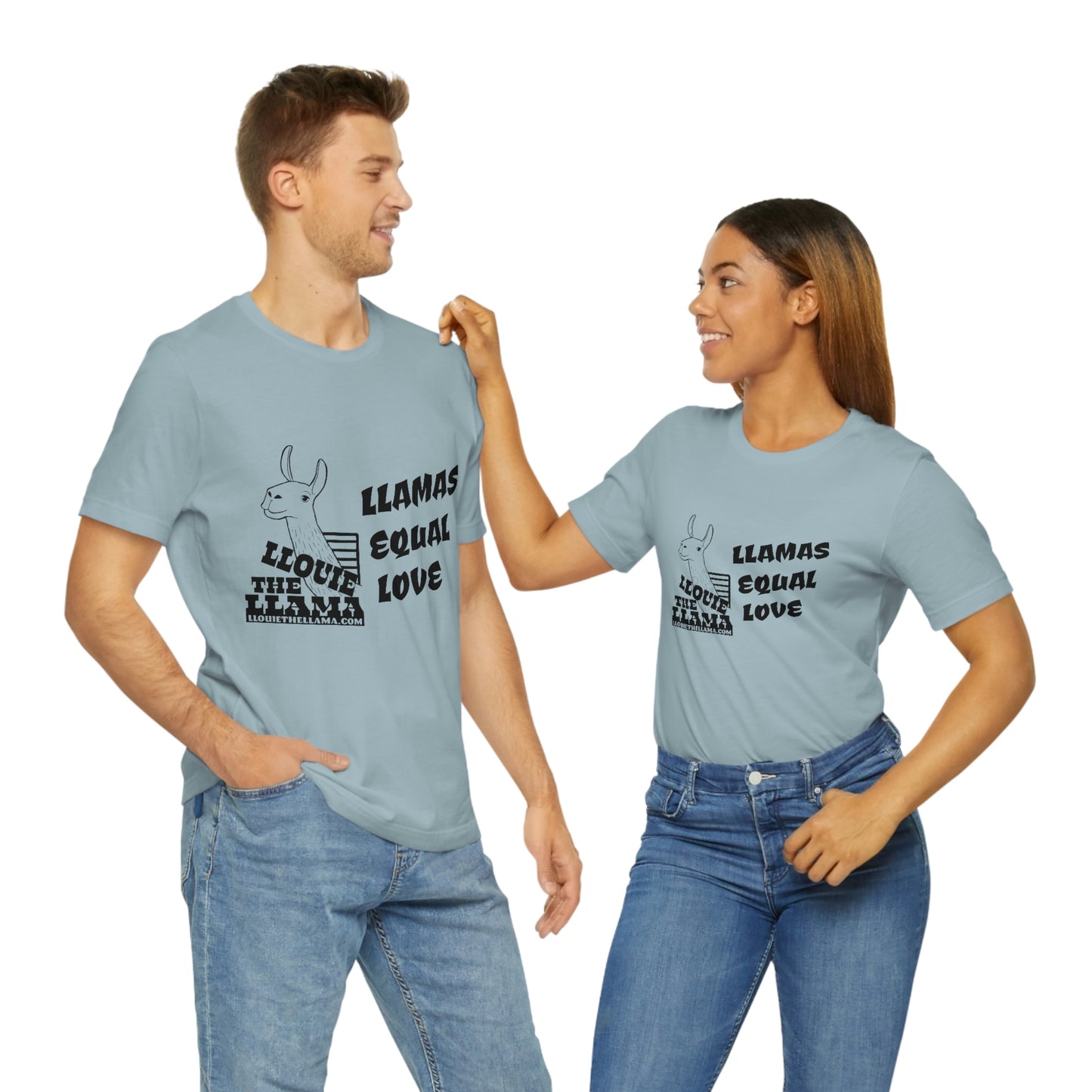 Llouie The Llama - Llamas Equal Love T-Shirt (Black Print)