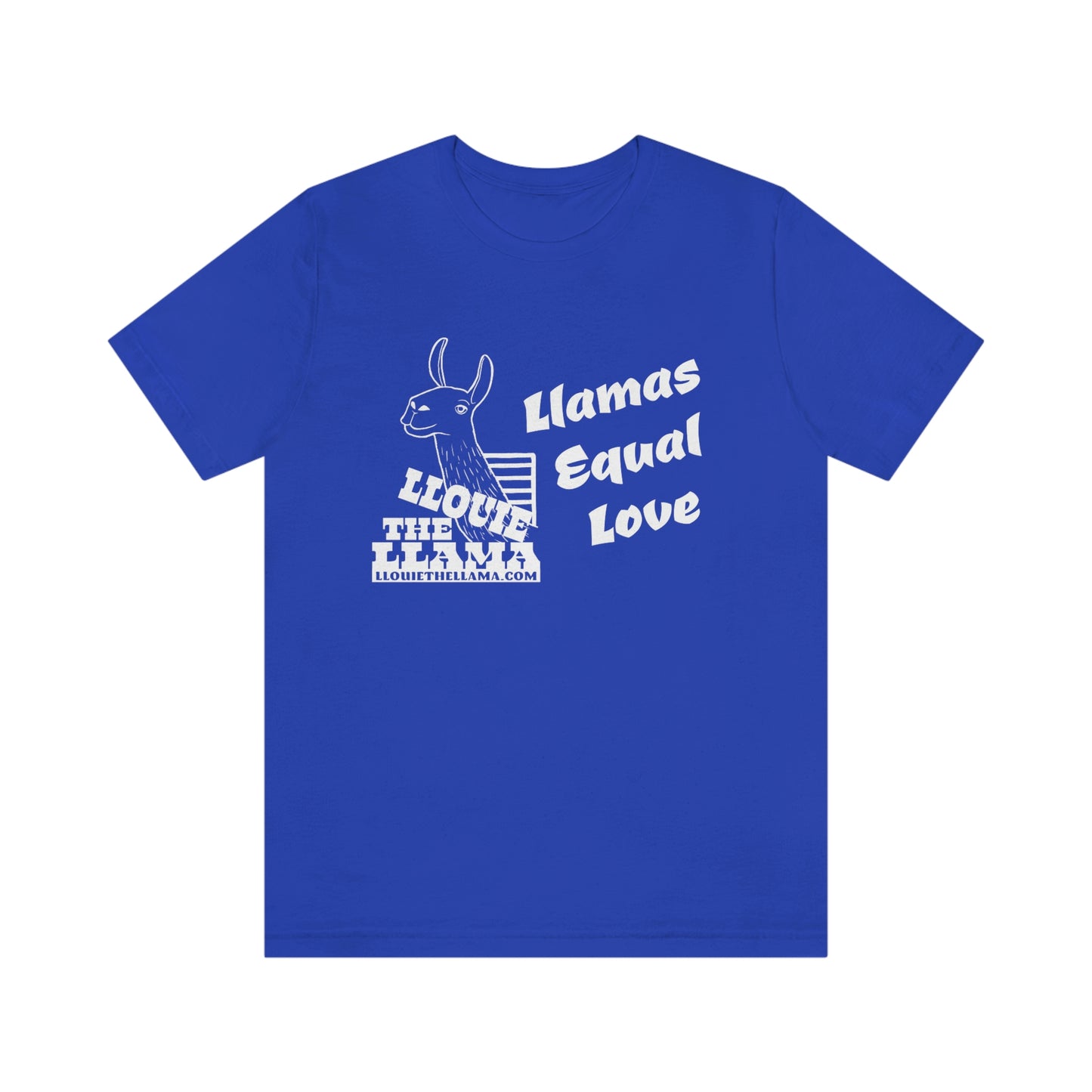 Llouie The Llama - Llamas Equal Love T-Shirt (White Print)