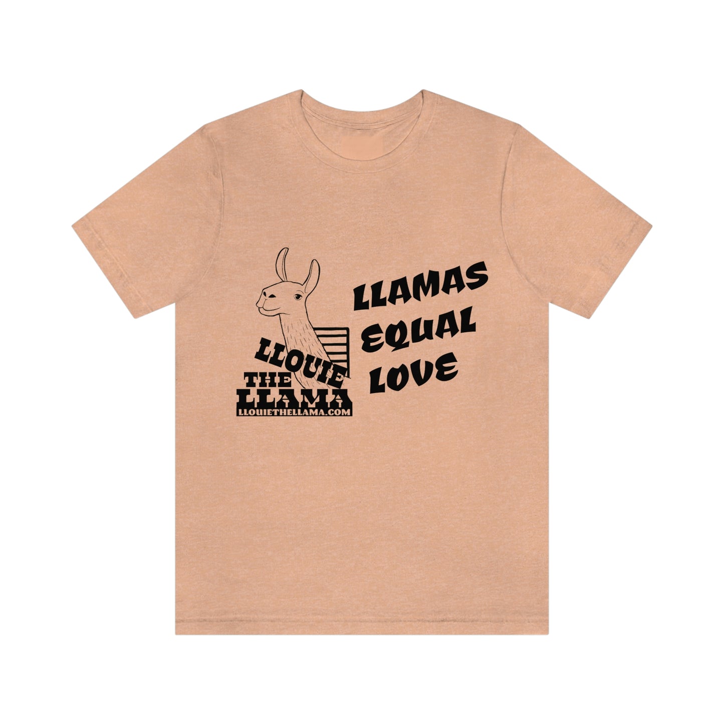 Llouie The Llama - Llamas Equal Love T-Shirt (Black Print)