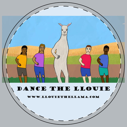 Dance the Llouie Ceramic Coaster - Fun & Quirky Drinkware for Llama Lovers