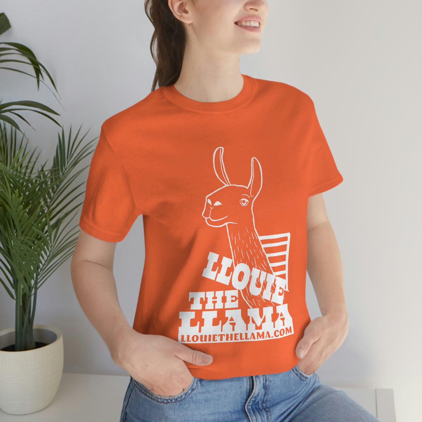 Llouie The Llama T-Shirt (White Print)