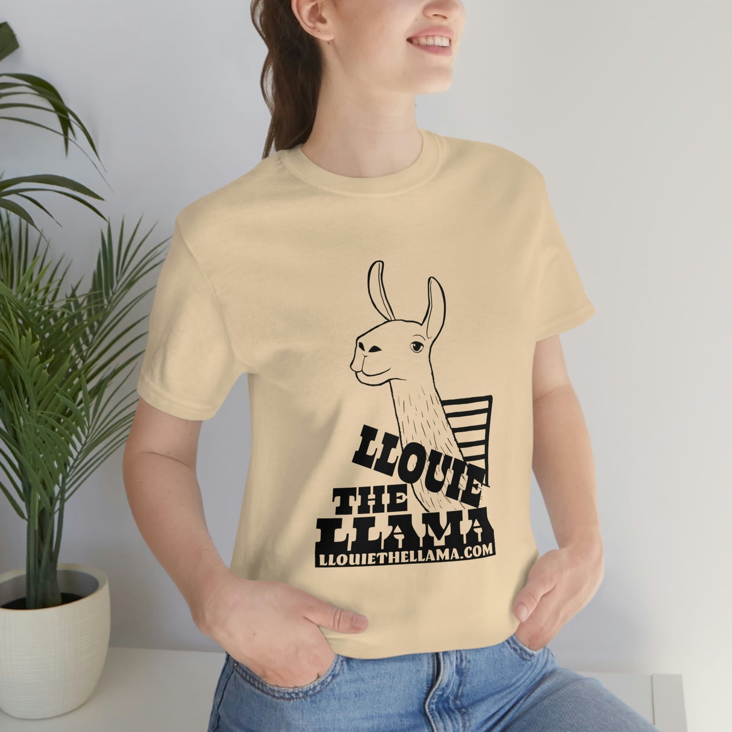 Llouie The Llama T-Shirt (Black Print)