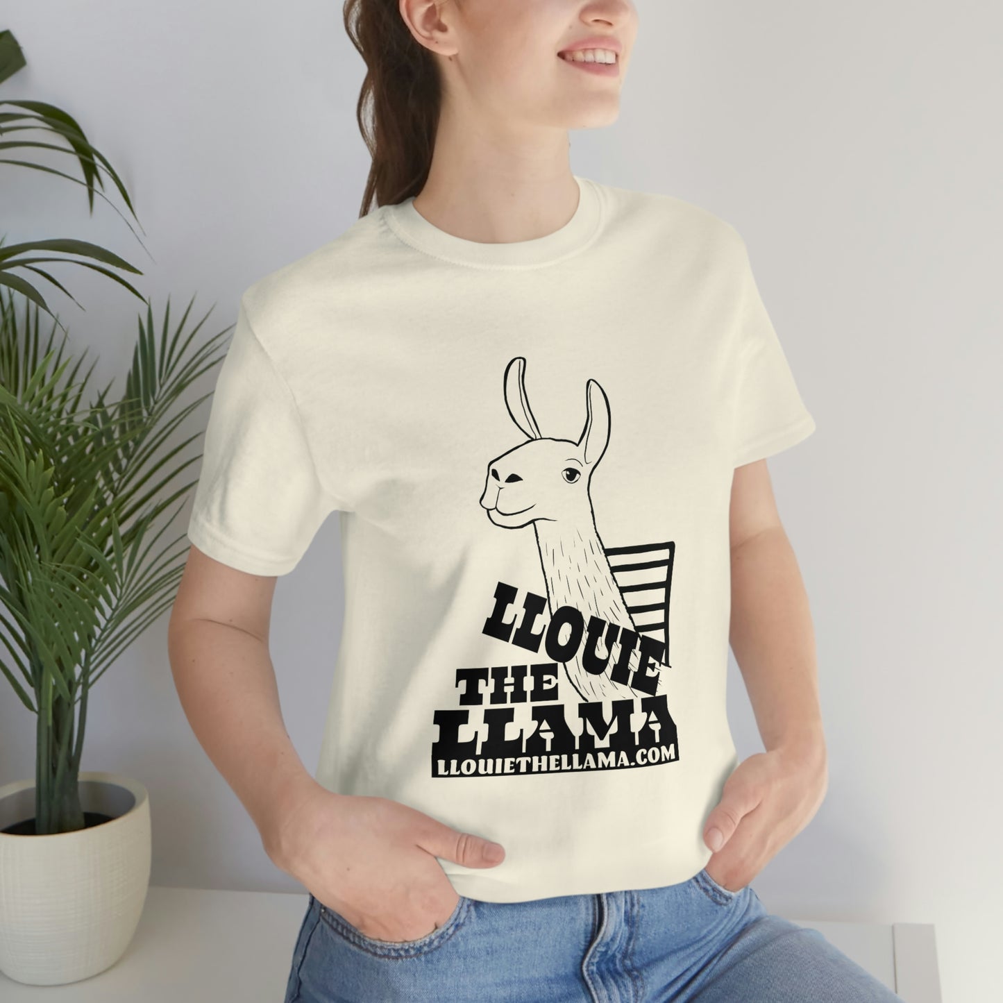 Llouie The Llama T-Shirt (Black Print)