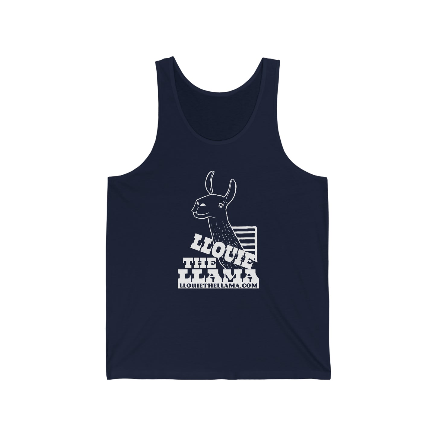 Llouie The Llama Tank (White Print)