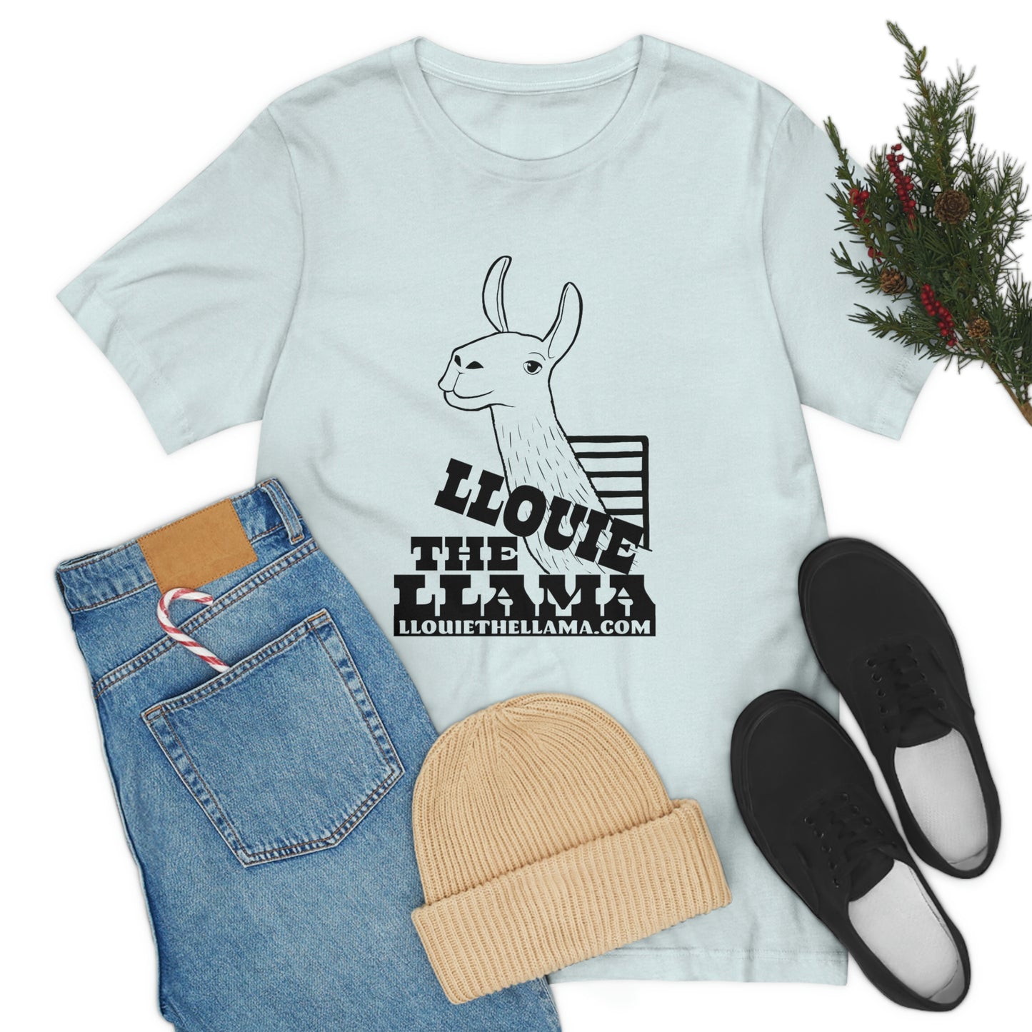 Llouie The Llama T-Shirt (Black Print)