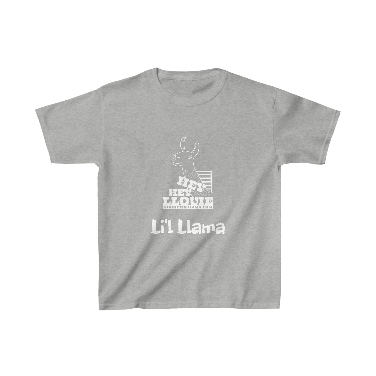 Hey Hey Llouie Li'l Llama Kid's T-Shirt (White Print)