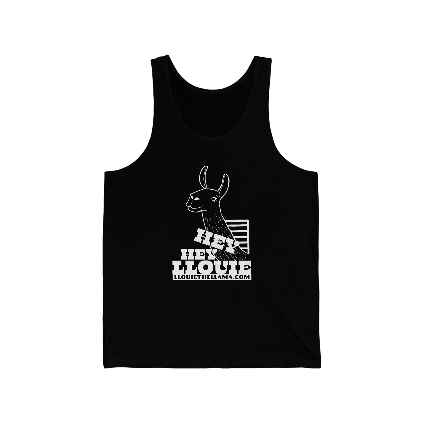 Hey Hey Llouie Tank (White Print)