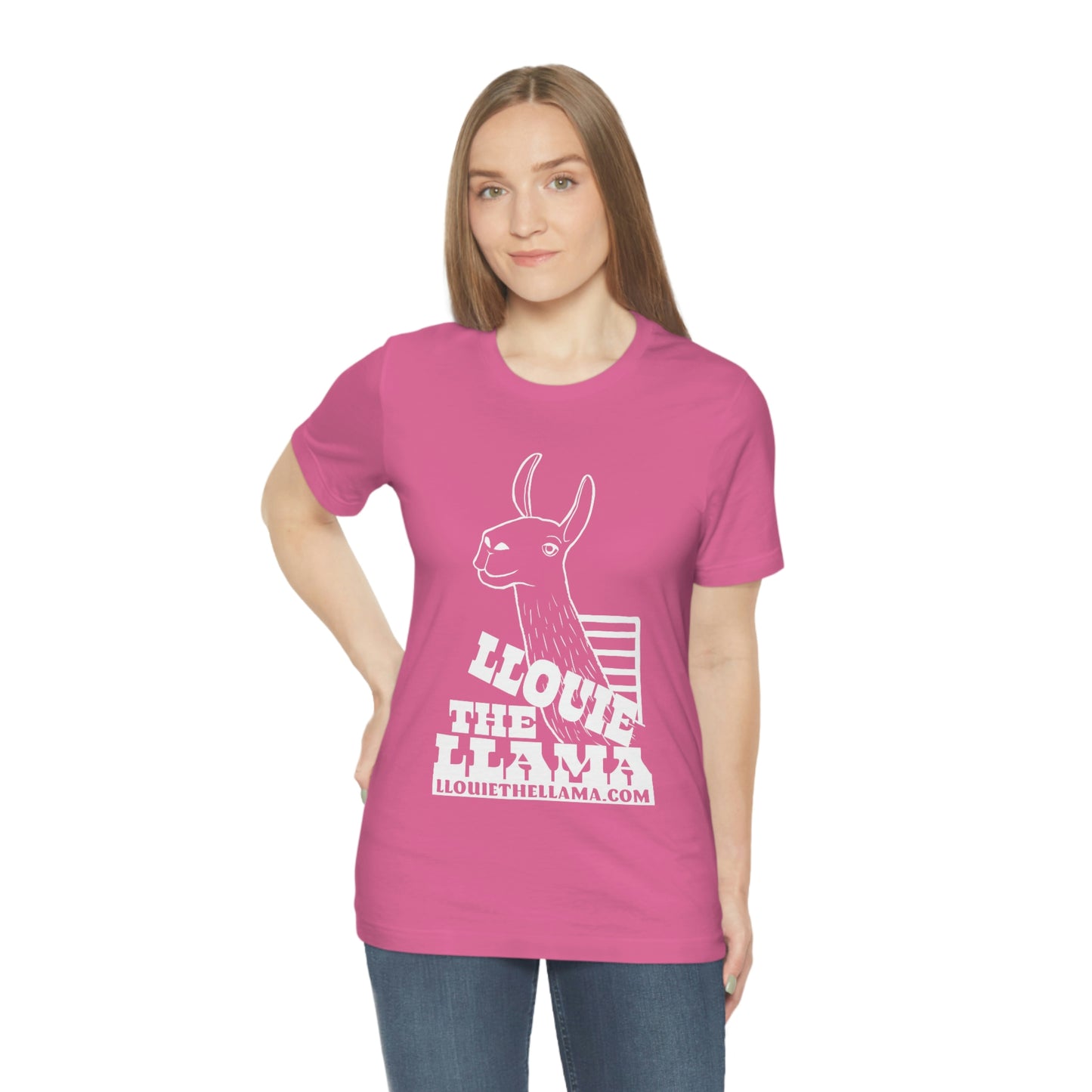 Llouie The Llama T-Shirt (White Print)