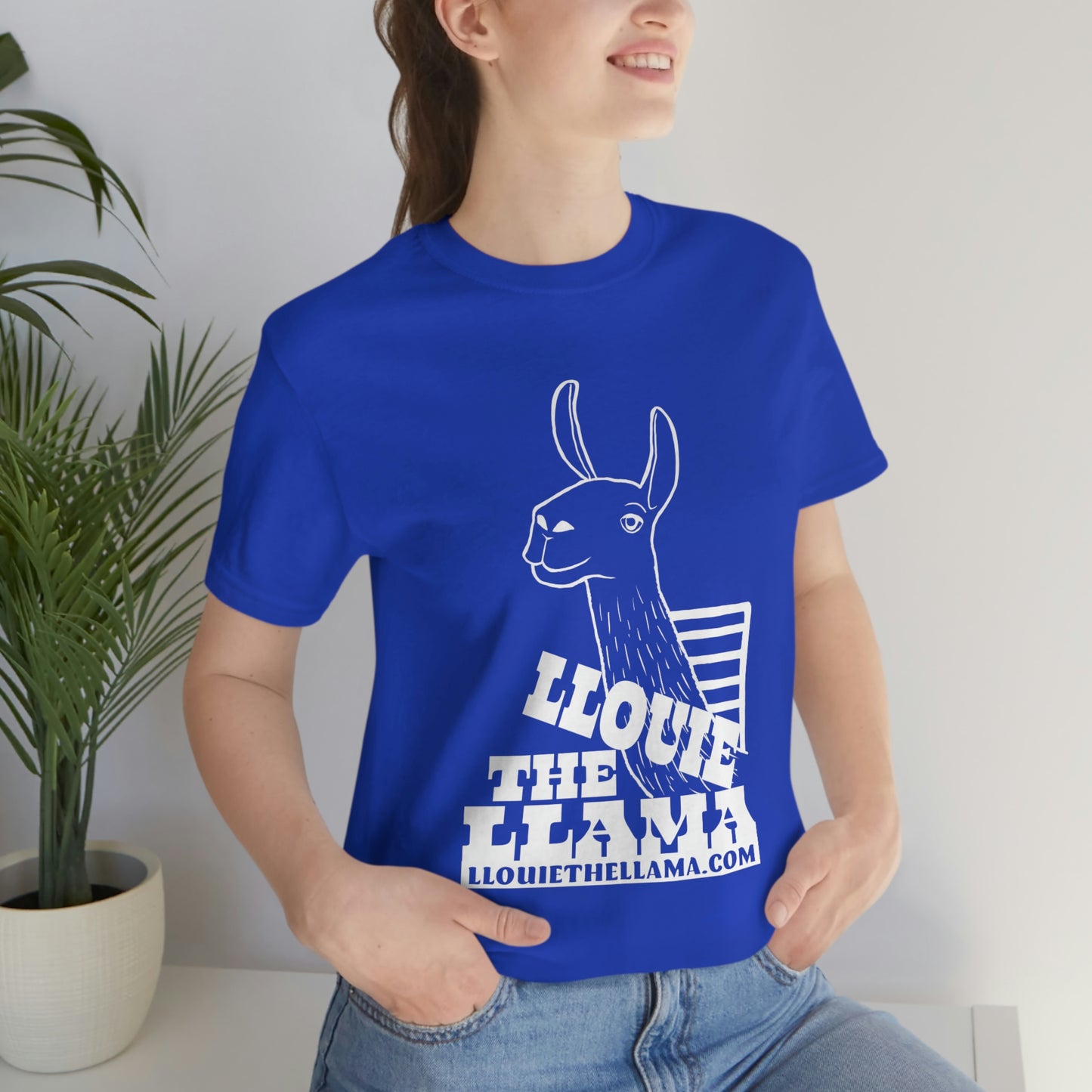 Llouie The Llama T-Shirt (White Print)