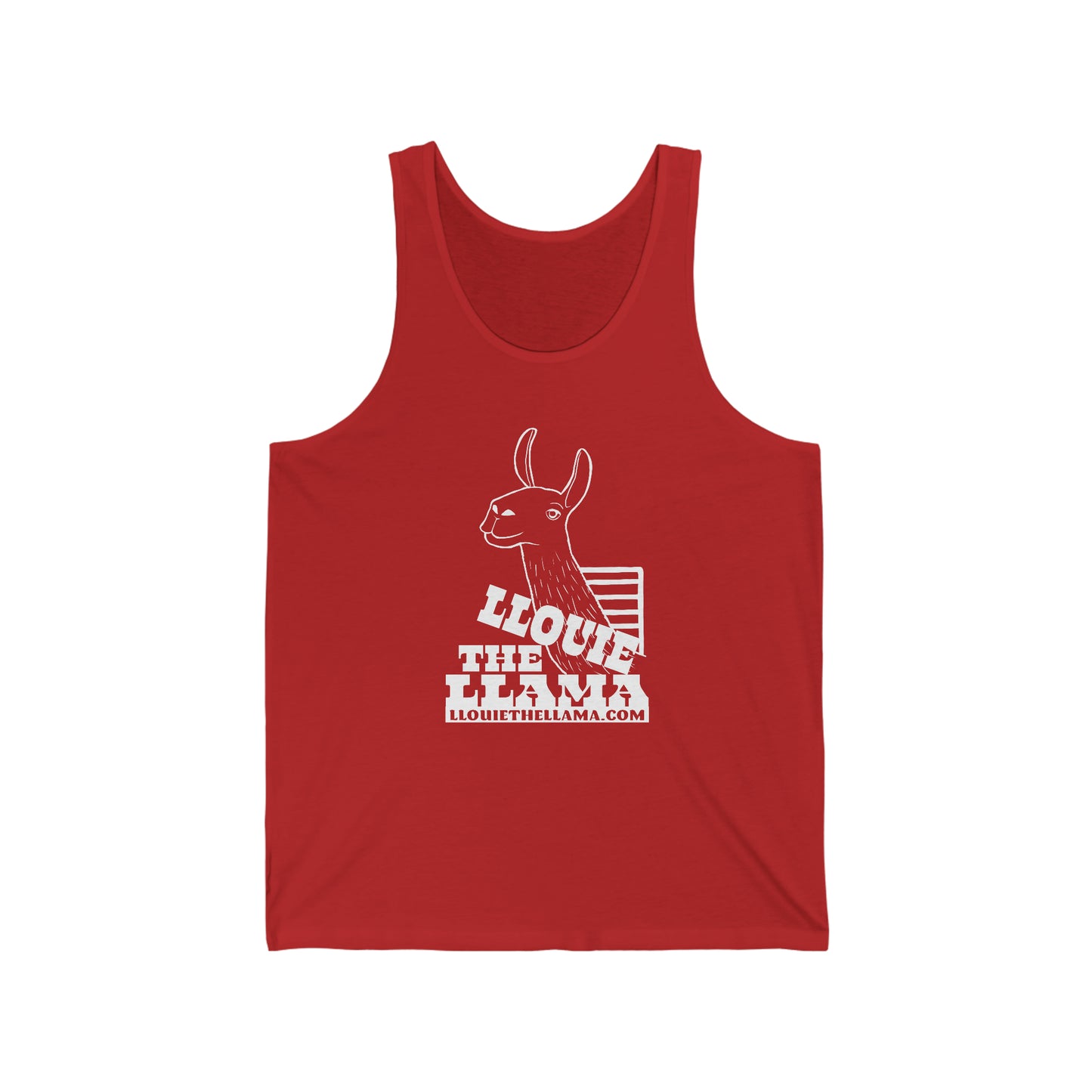 Llouie The Llama Tank (White Print)