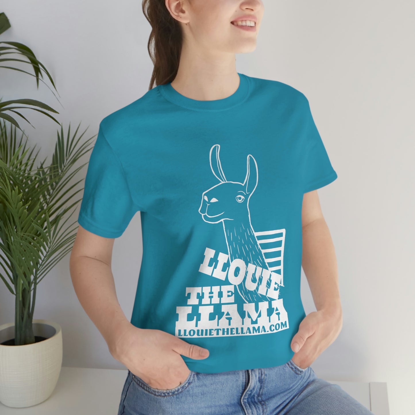 Llouie The Llama T-Shirt (White Print)