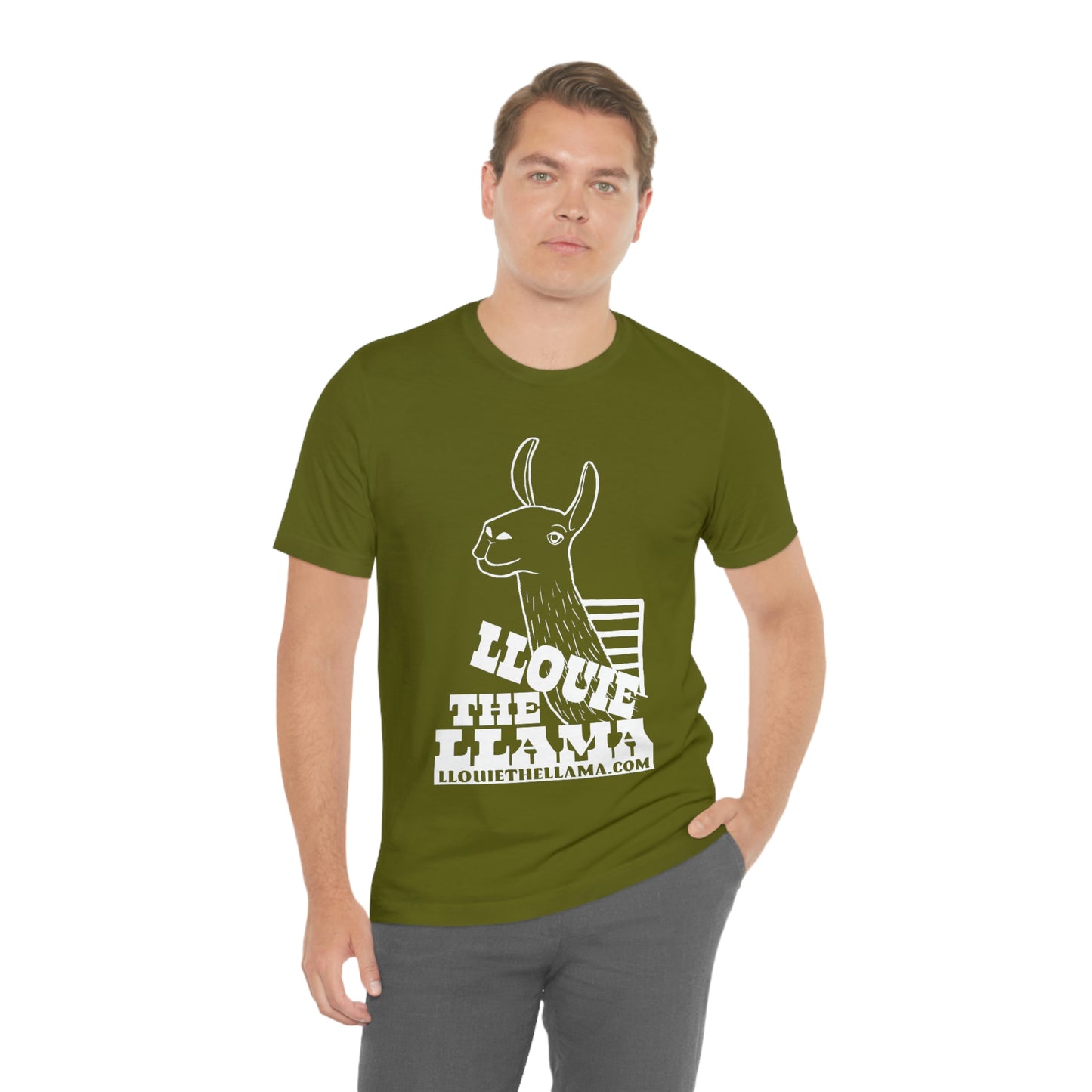 Llouie The Llama T-Shirt (White Print)