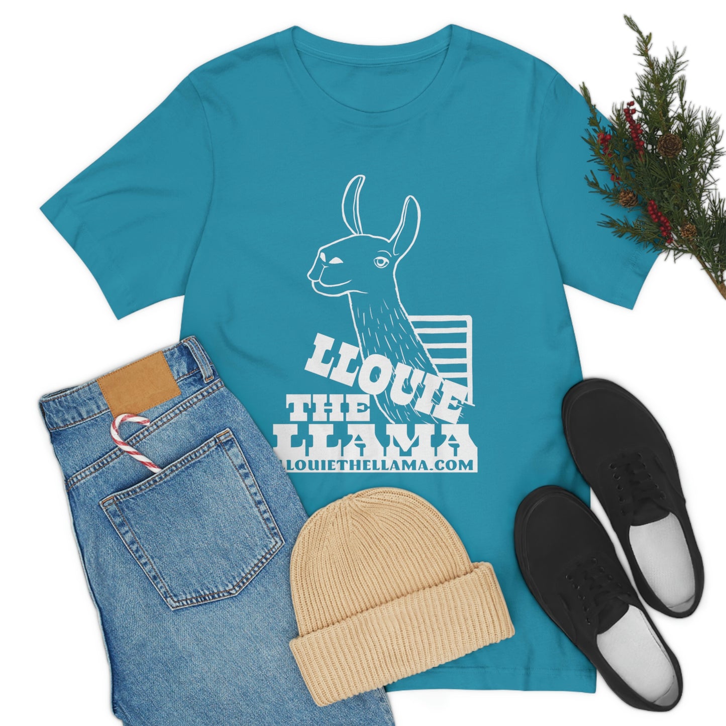 Llouie The Llama T-Shirt (White Print)