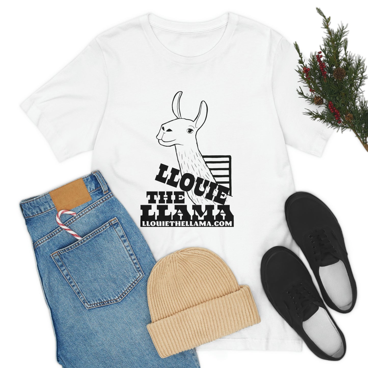 Llouie The Llama T-Shirt (Black Print)