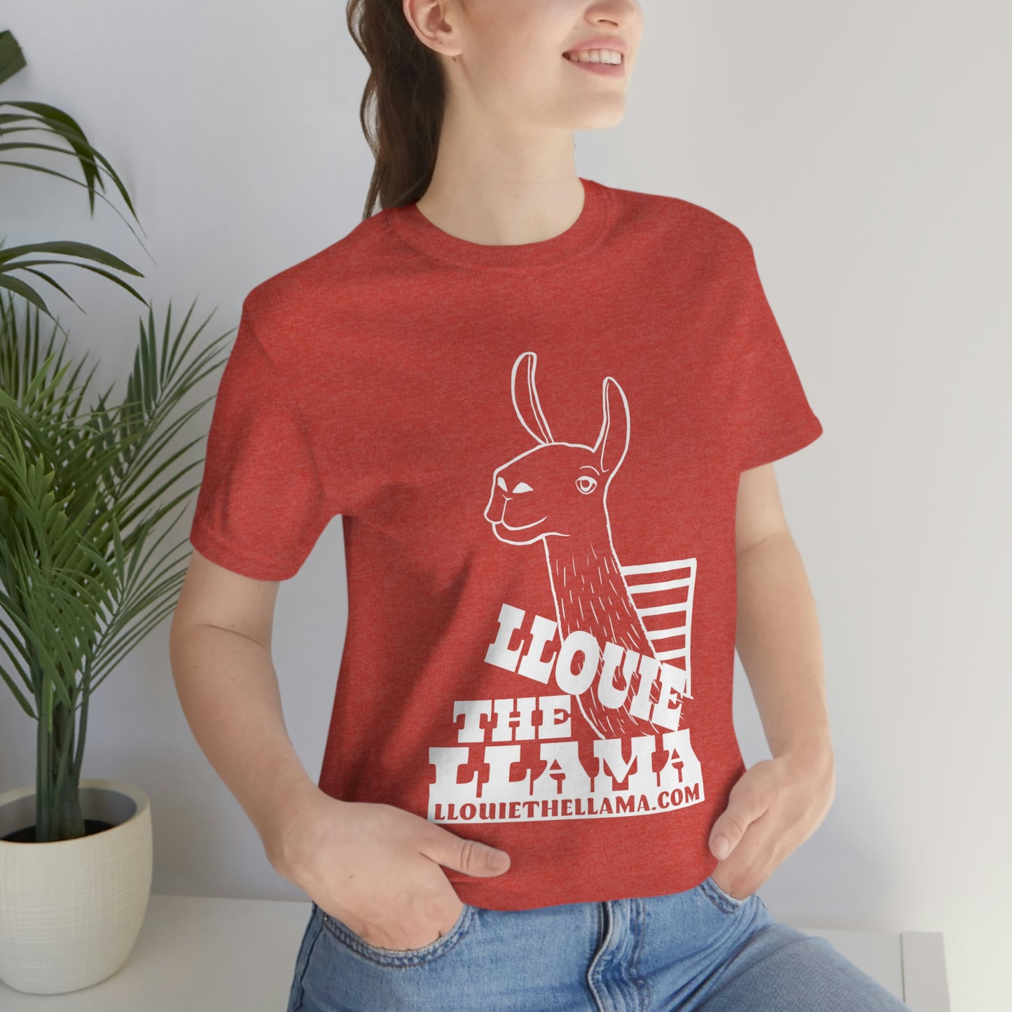 Llouie The Llama T-Shirt (White Print)