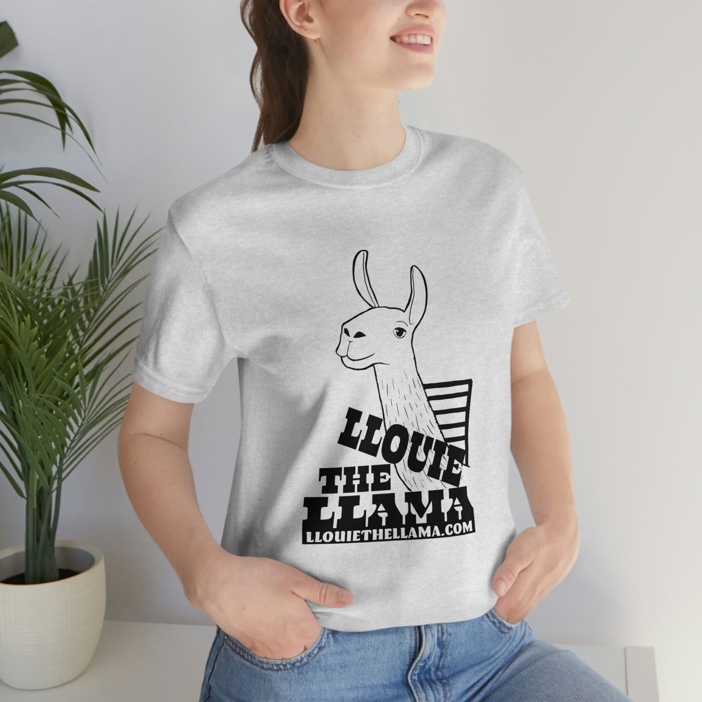 Llouie The Llama T-Shirt (Black Print)