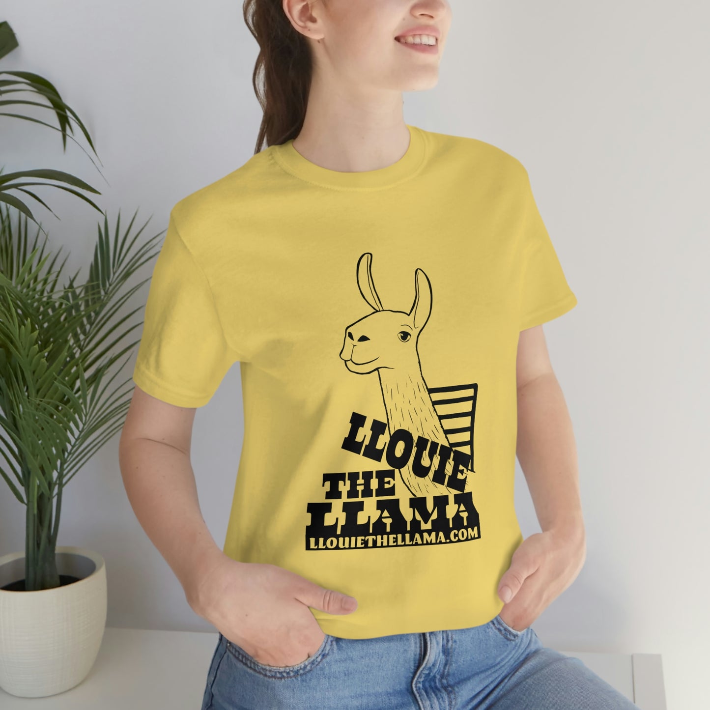 Llouie The Llama T-Shirt (Black Print)