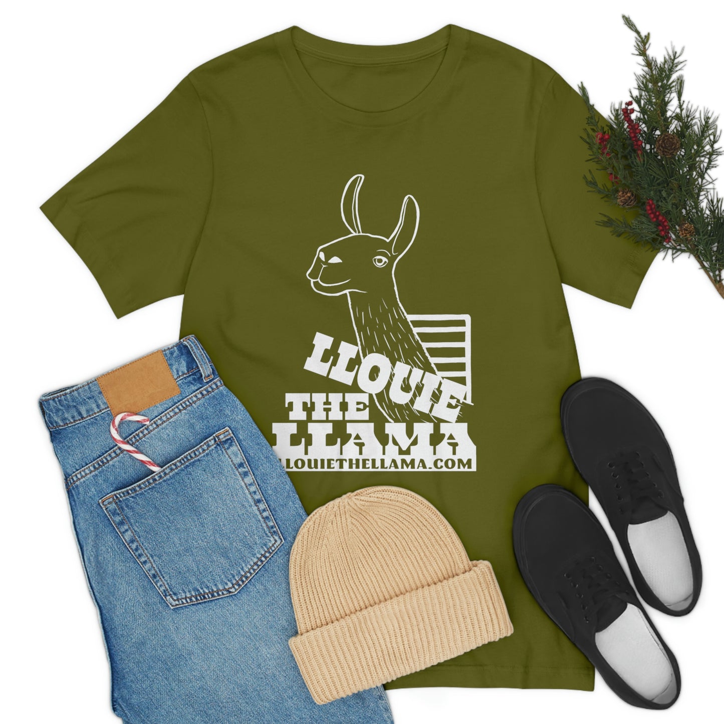 Llouie The Llama T-Shirt (White Print)