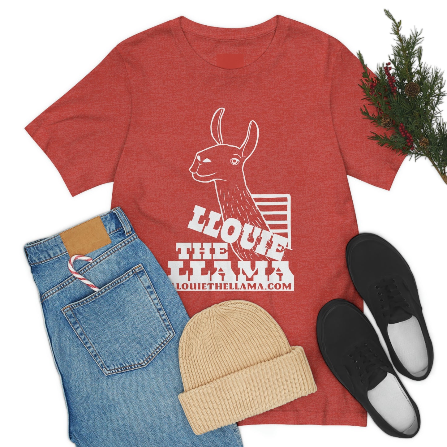 Llouie The Llama T-Shirt (White Print)