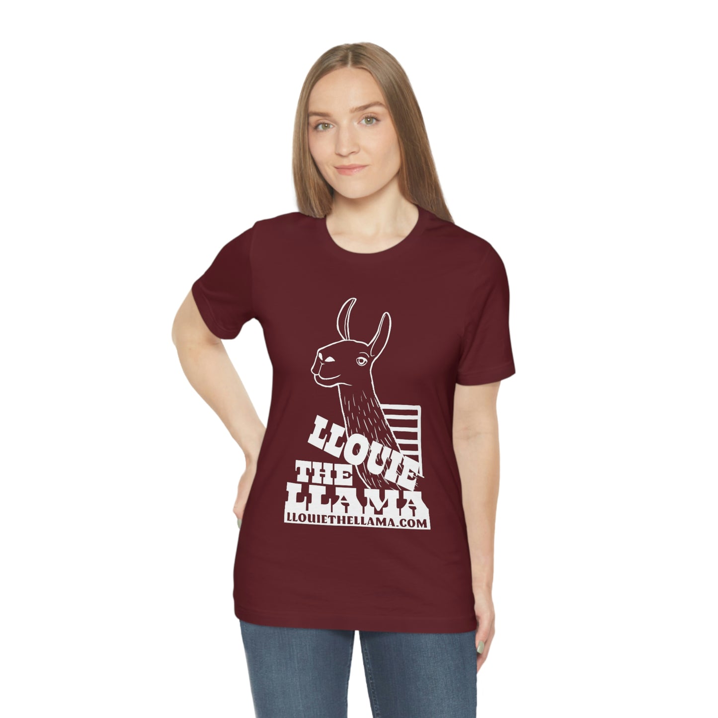 Llouie The Llama T-Shirt (White Print)