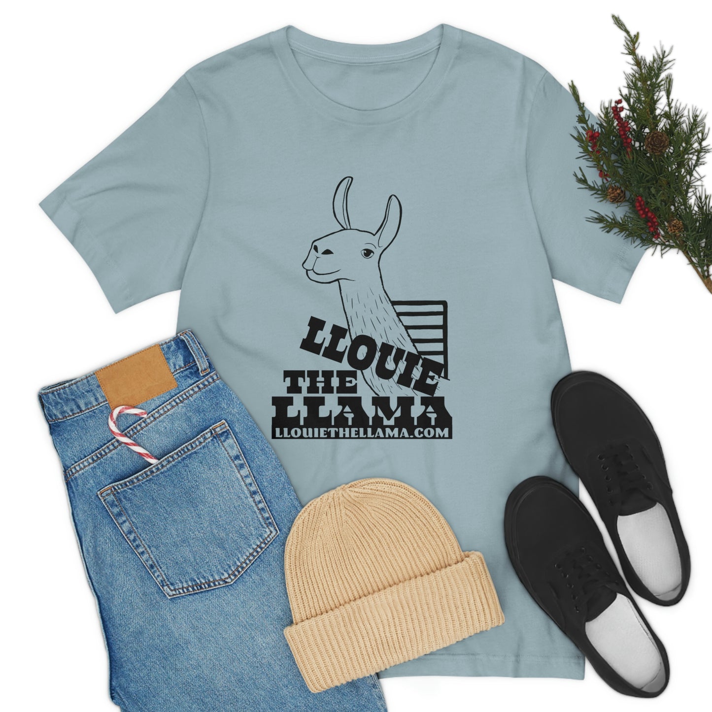 Llouie The Llama T-Shirt (Black Print)