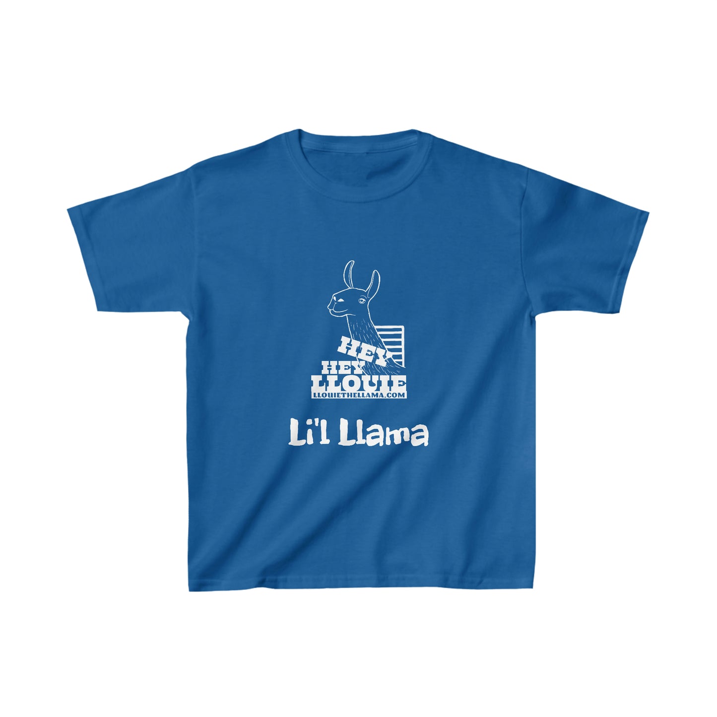 Hey Hey Llouie Li'l Llama Kid's T-Shirt (White Print)