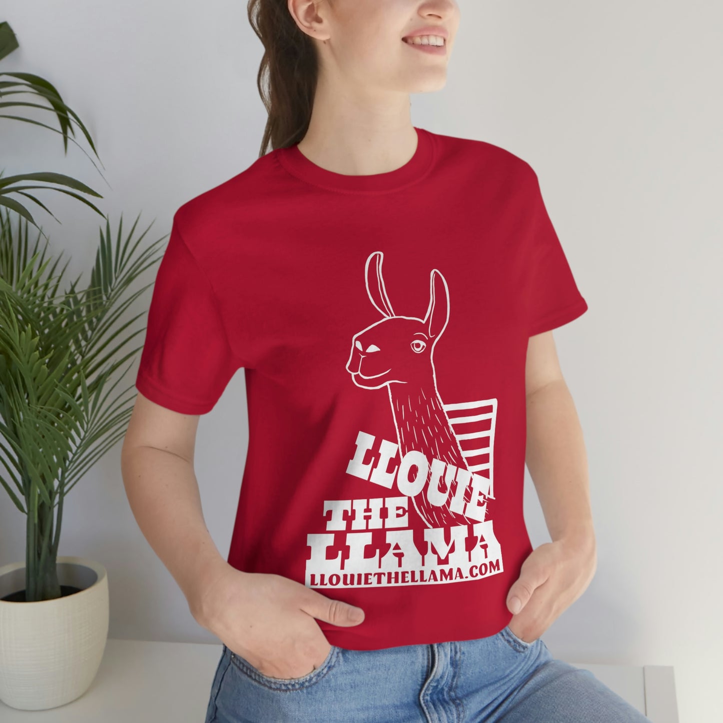 Llouie The Llama T-Shirt (White Print)